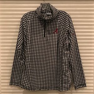 Columbia Half Zip Bama Houndstooth Fleece sz XL